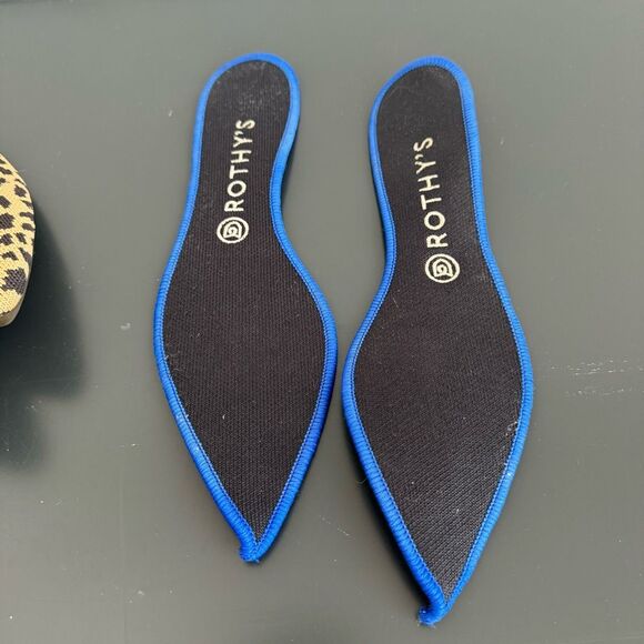Rothy’s Pointed Toe Leopard Animal Print Ballerina Slip On Comfort Flat Size 10 - Picture 11 of 12